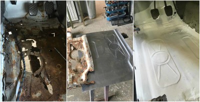 Potek flikanja podna. Za boljši izdelek pa potrebuješ več orodja, znanja in časa na voljo, vendar sem zadovoljen.